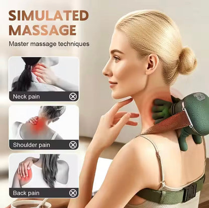 Heated Neck & Back Massager Pillow – Electric Bionic Shoulder Massager with Deep Kneading & Heat Therapy