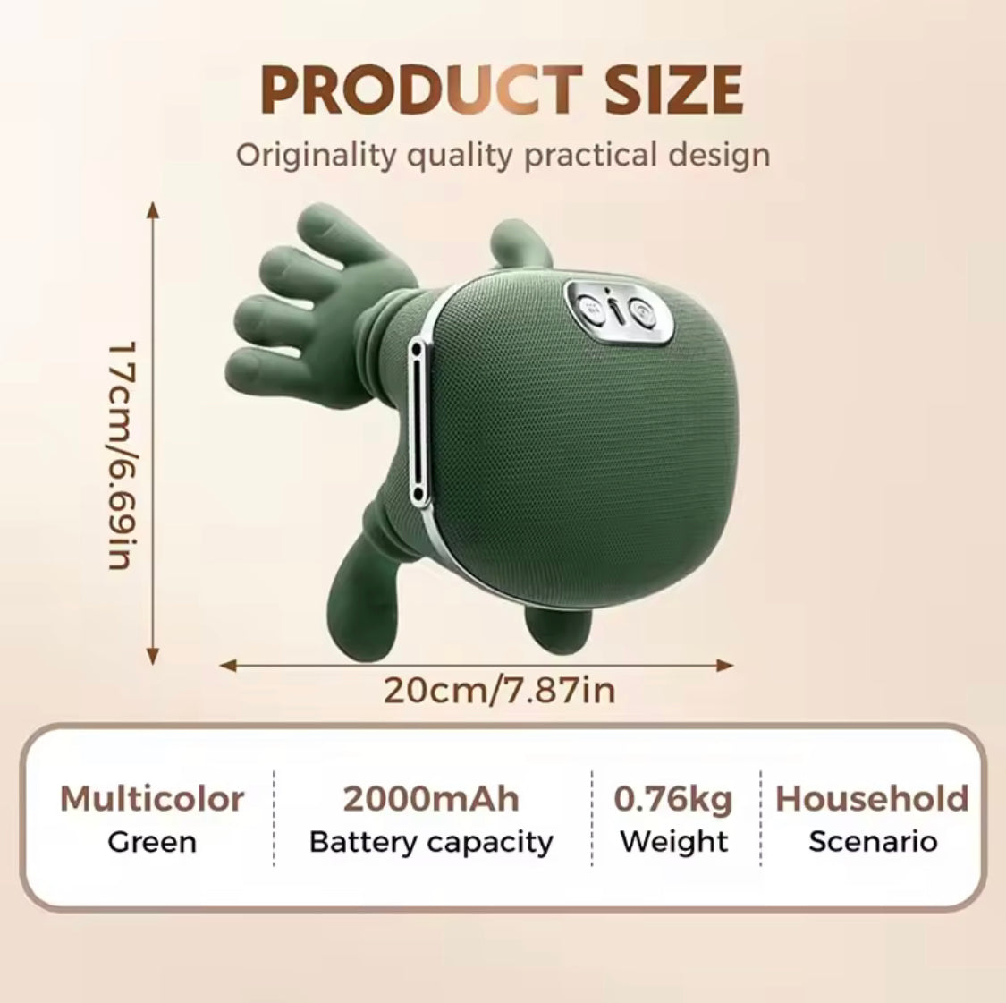 Heated Neck & Back Massager Pillow – Electric Bionic Shoulder Massager with Deep Kneading & Heat Therapy