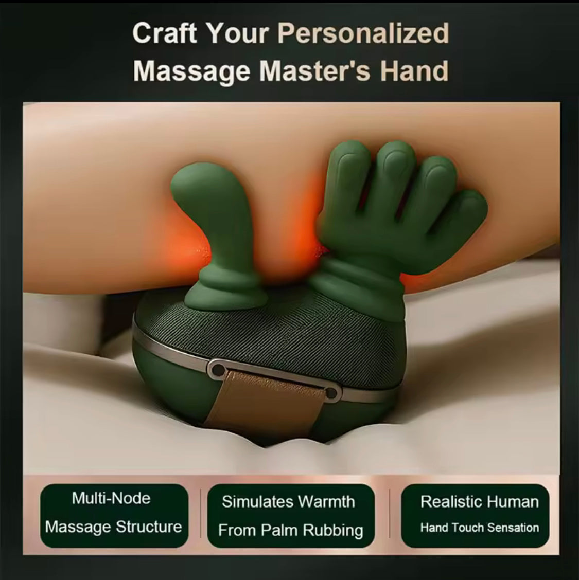 Heated Neck & Back Massager Pillow – Electric Bionic Shoulder Massager with Deep Kneading & Heat Therapy