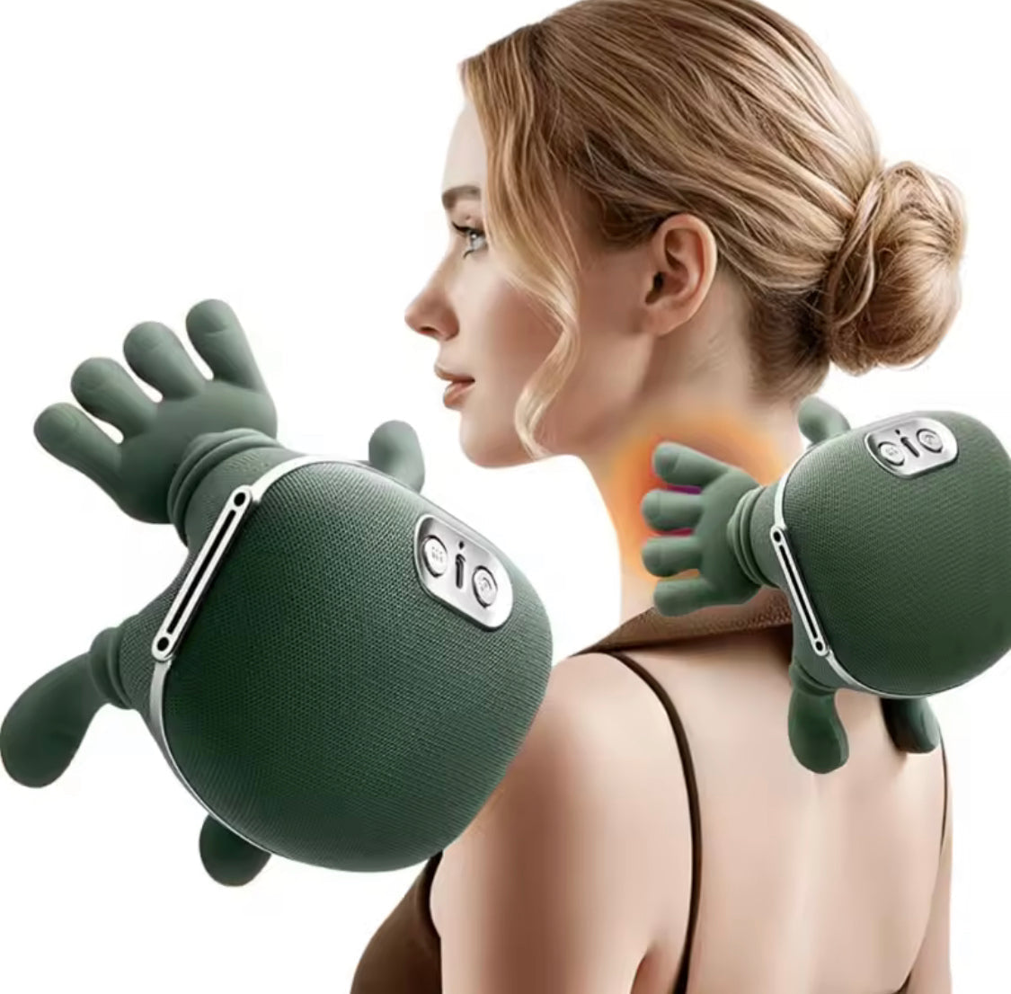 Heated Neck & Back Massager Pillow – Electric Bionic Shoulder Massager with Deep Kneading & Heat Therapy