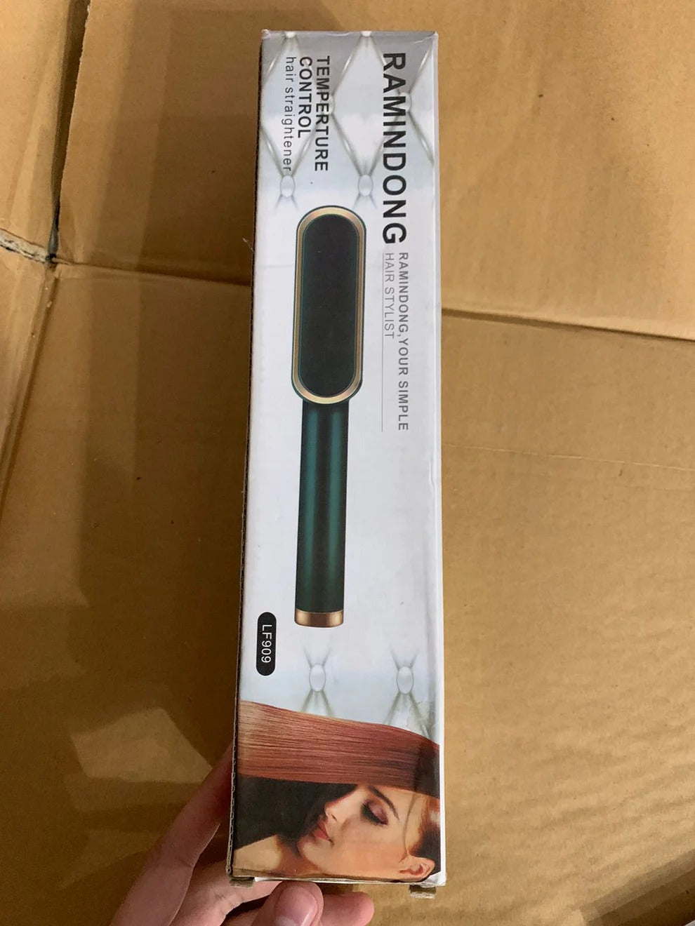 Professional Electric Hair Straightener Brush – Heated Comb for Straight & Curly Hair Styling Tool