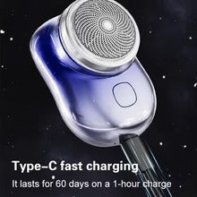 Mini Electric Travel Shaver for Men – Pocket Size Rechargeable Cordless Beard Trimmer, Washable & Painless Razor