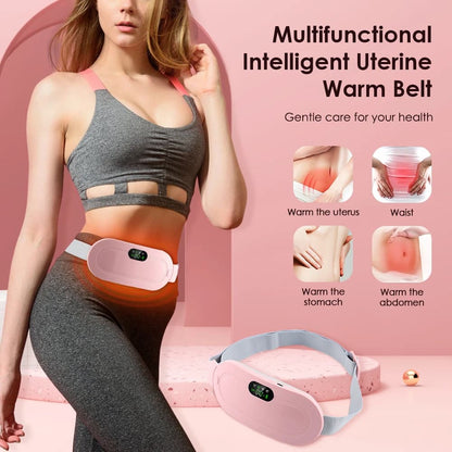 Period Heating Pad for Girls – Electric Waist Belt for Cramps Relief with Heat & Vibration Massage