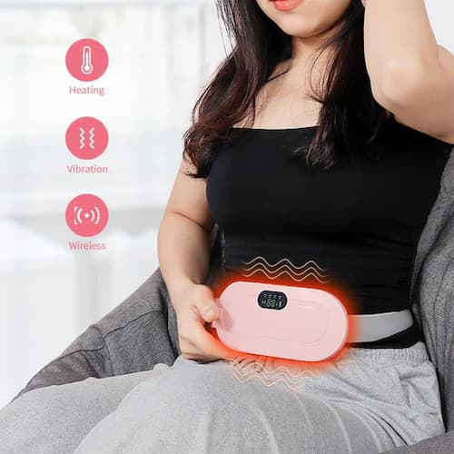 Period Heating Pad for Girls – Electric Waist Belt for Cramps Relief with Heat & Vibration Massage