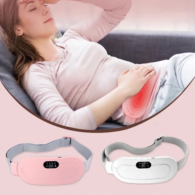 Period Heating Pad for Girls – Electric Waist Belt for Cramps Relief with Heat & Vibration Massage