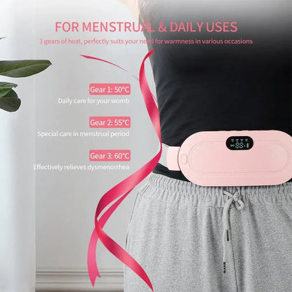 Period Heating Pad for Girls – Electric Waist Belt for Cramps Relief with Heat & Vibration Massage